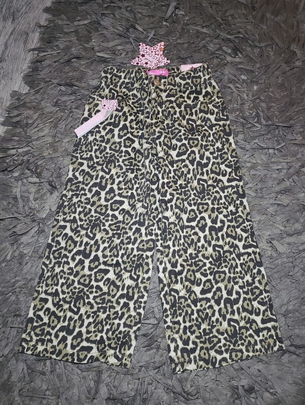 Gogo Star Leopard Print Wide Leg Pants